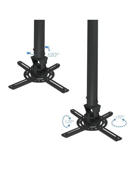 TooQ SOPORTE UNIVERSAL DE TECHO GIRATORIO 360º E INCLINABLE PARA PROYECTOR NEGRO