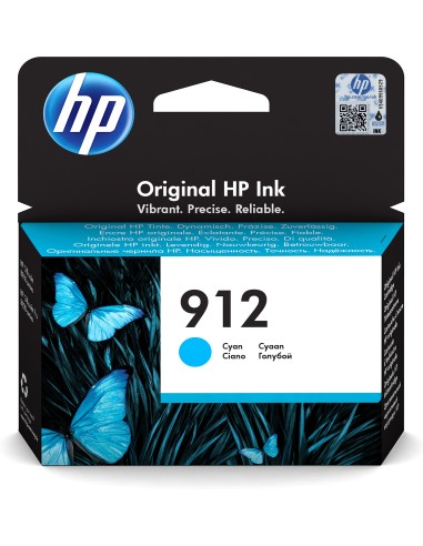 HP 912 cartucho de tinta 1 pieza(s) Original Rendimiento estándar Cian