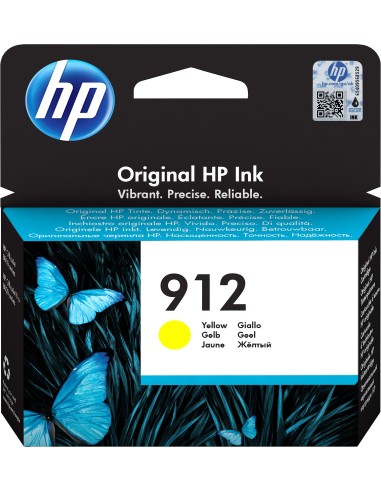 HP 912 cartucho de tinta 1 pieza(s) Original Rendimiento estándar Amarillo