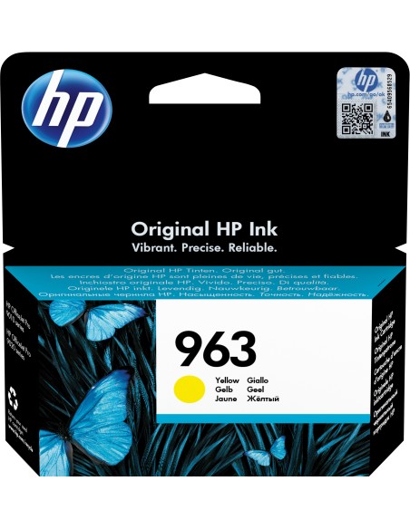 HP 963 Yellow Original Ink Cartridge cartucho de tinta 1 pieza(s) Rendimiento estándar Amarillo