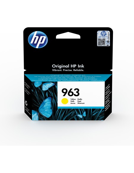 HP 963 Yellow Original Ink Cartridge cartucho de tinta 1 pieza(s) Rendimiento estándar Amarillo