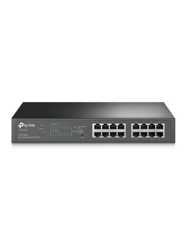 TP-LINK TL-SG1016PE Gestionado Gigabit Ethernet (10 100 1000) Energía sobre Ethernet (PoE) Negro