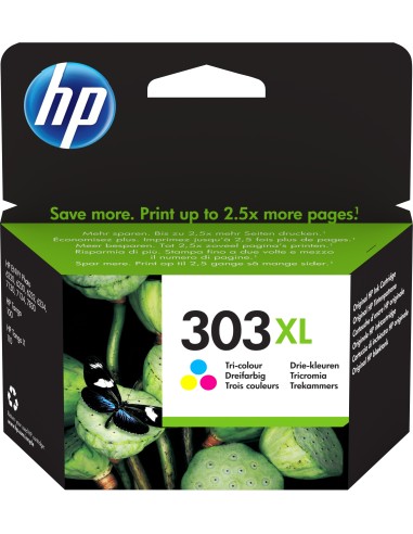 HP 303XL High Yield Tri-color Original cartucho de tinta Alto rendimiento (XL) Cian, Magenta, Amarillo