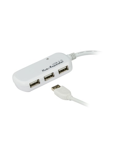 ATEN Cable extensor USB 2.0 de 12 m con hub de cuatro puertos (soporta conexión en cadena hasta 60 m)