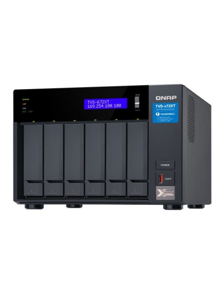 QNAP TVS-672XT Ethernet Torre Negro NAS