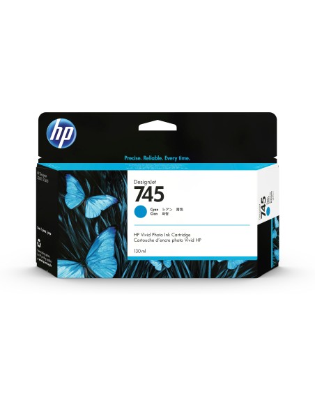 HP 745 cartucho de tinta Original Rendimiento estándar Cian