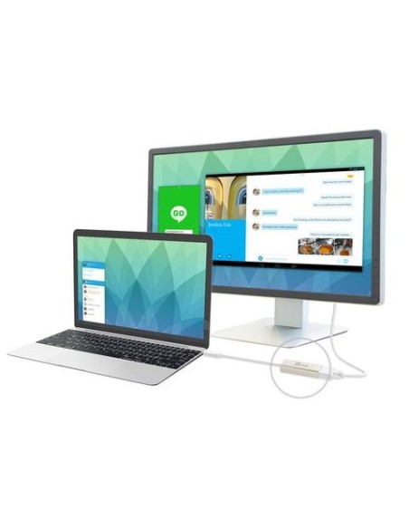 j5create JCA111 Adaptador gráfico USB 1920 x 1080 Pixeles Aluminio, Blanco