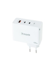 Tooq Cargador pared GAN 2xUSB-C 1xUSB-A 100W