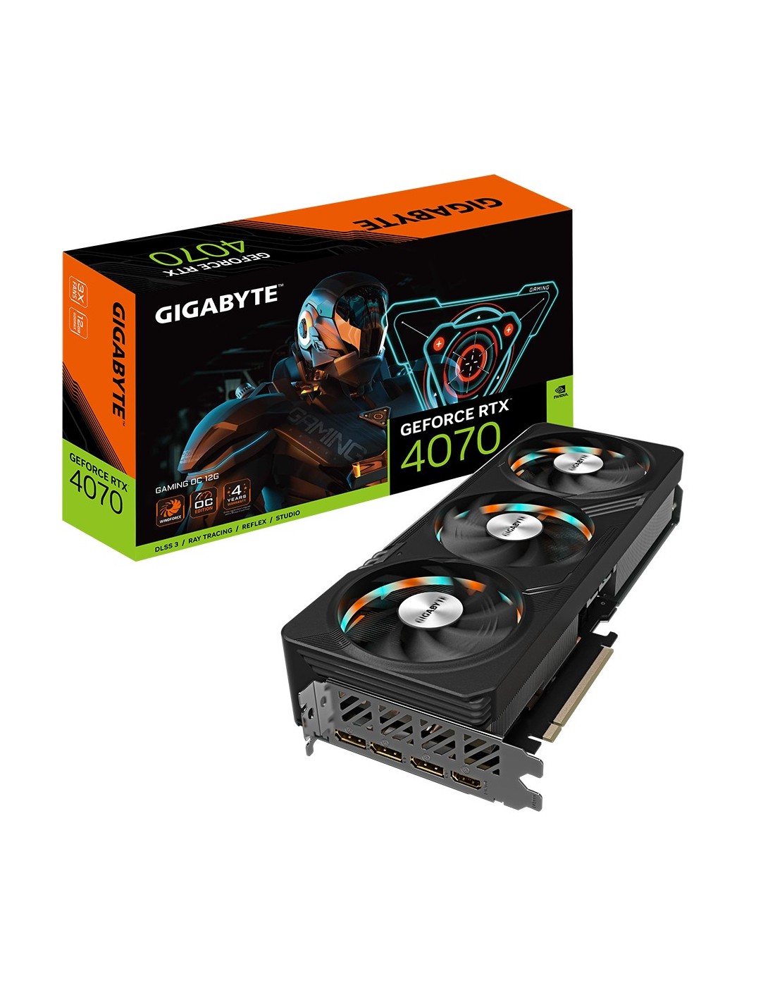 Gigabyte Gaming GeForce RTX 4070 OC 12GB GDDR6X DLSS3 Negra