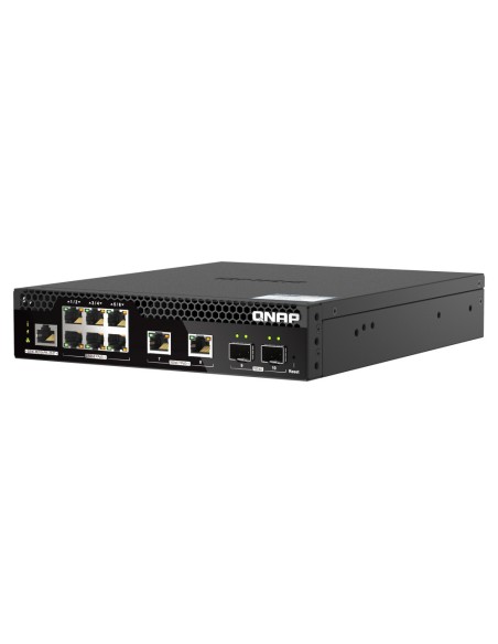 QNAP QSW-M2106PR-2S2T switch Gestionado L2 10G Ethernet (100 1000 10000) Energía sobre Ethernet (PoE) 1U Negro