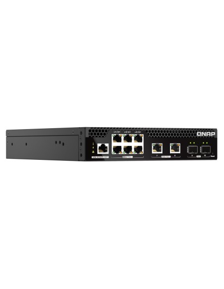 QNAP QSW-M2106PR-2S2T switch Gestionado L2 10G Ethernet (100 1000 10000) Energía sobre Ethernet (PoE) 1U Negro