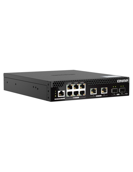 QNAP QSW-M2106PR-2S2T switch Gestionado L2 10G Ethernet (100 1000 10000) Energía sobre Ethernet (PoE) 1U Negro