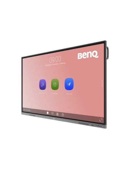 BenQ RE7503 Panel plano interactivo 190,5 cm (75") LED 400 cd   m² 4K Ultra HD Negro Pantalla táctil Procesador incorporado Andr