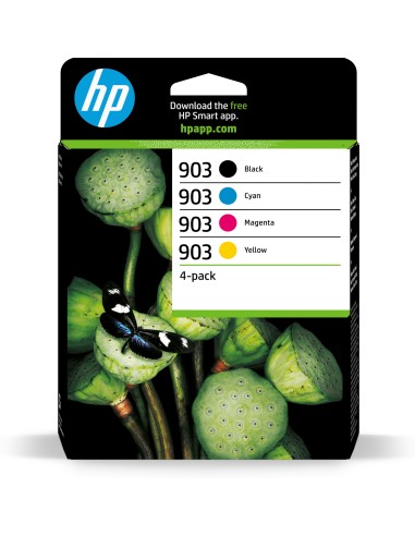HP 903 cartucho de tinta 4 pieza(s) Original Rendimiento estándar Negro, Cian, Magenta, Amarillo