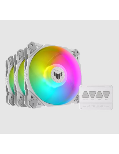 ASUS TUF GAMING TF120 ARGB WHITE EDITION 3IN1 Carcasa del ordenador Refrigerador de aire 12 cm Blanco 3 pieza(s)