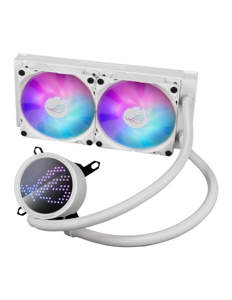 SISTEMA DE REFRIGERACION LIQUIDA ASUS PARA CPU ROG RYUO III 240 ARGB WHT,OLED DE COLOR,AURA SYNC RGB,VENTILADORES DE RADIADOR RO