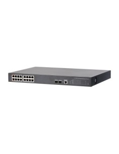 DAHUA - DH-PFS4218-16GT-240 - SWITCH POE 16 PUERTOS GIGABIT + 2 SFP UPLINK GIGABIT 240W 802.3AT MANEJABLE LAYER 2