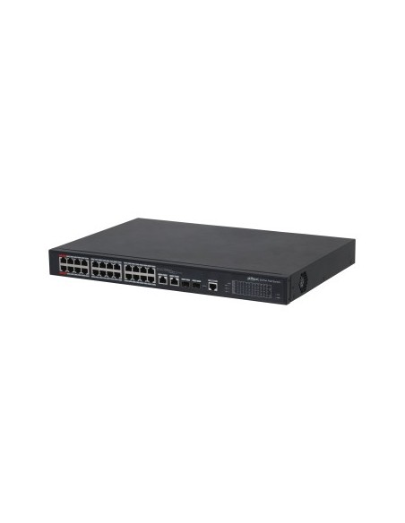 DAHUA - DH-PFS4226-24ET-360-V3 - SWITCH HI-POE 24 PUERTOS 10 100 + 2 COMBO GIGABIT SFP UPLINK 360W 802.3AT 2 MANEJABLE LAYER 2