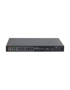 DAHUA - DH-LR2226-24ET-360-V2 - SWITCH EPOE 24 PUERTOS 10 100 8 EPOE EOC + 16 POE - + 2 UPLINK COMBO GIGABIT SFP 802.3AT 360W MA