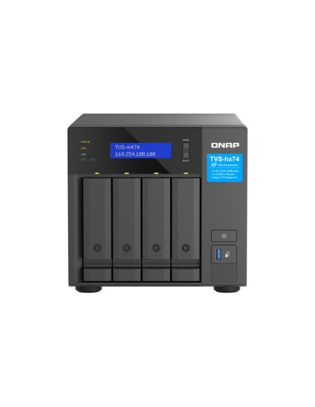 QNAP TVS-H474 NAS Torre Ethernet Negro G7400