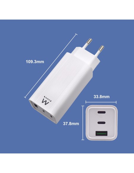 Ewent EW1323 cargador de dispositivo móvil Blanco Interior