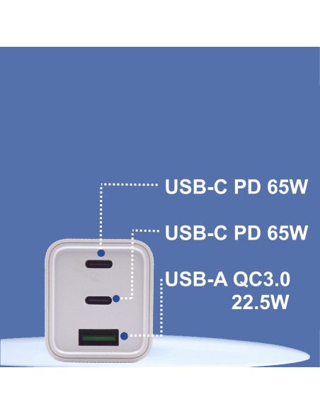 Ewent EW1323 cargador de dispositivo móvil Blanco Interior