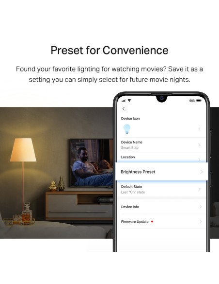 Tapo L510E(2-pack) Bombilla inteligente 8,7 W Metálico, Blanco Wi-Fi