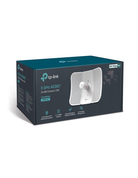 TP-LINK CPE710 punto de acceso inalámbrico 867 Mbit s Blanco Energía sobre Ethernet (PoE)