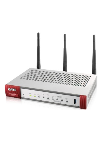 Zyxel USG20W-VPN-EU0101F router inalámbrico Doble banda (2,4 GHz   5 GHz) Gigabit Ethernet Gris, Rojo