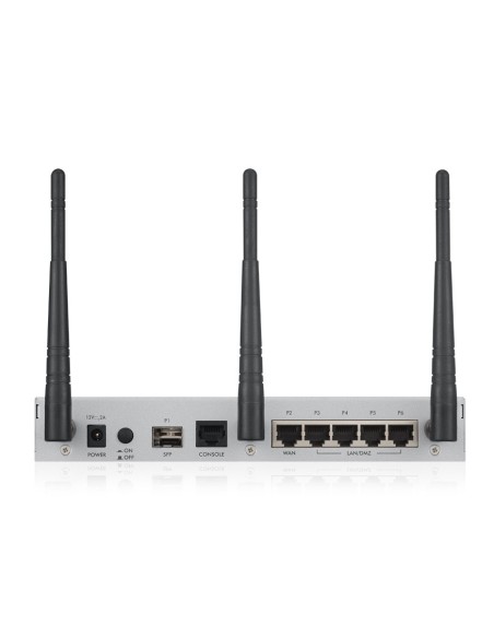 Zyxel USG20W-VPN-EU0101F router inalámbrico Doble banda (2,4 GHz   5 GHz) Gigabit Ethernet Gris, Rojo
