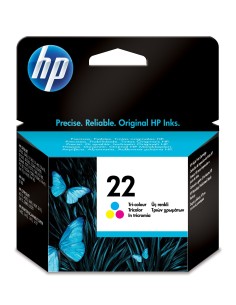 HP 22 cartucho de tinta 1 pieza(s) Original Rendimiento estándar Cian, Magenta, Amarillo