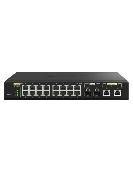 QNAP QSW-M2116P-2T2S switch Gestionado L2 Energía sobre Ethernet (PoE) Negro