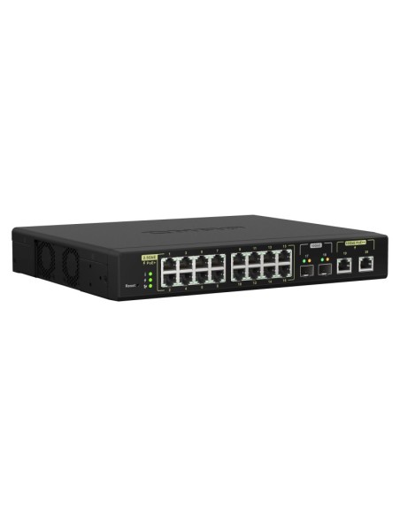 QNAP QSW-M2116P-2T2S switch Gestionado L2 Energía sobre Ethernet (PoE) Negro