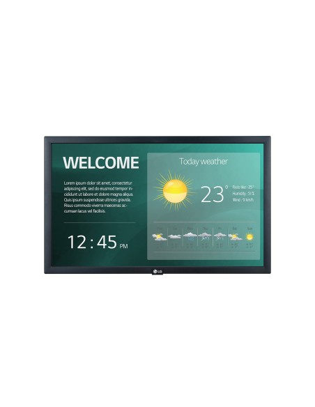 LG 22SM3G-B pantalla de señalización Pantalla plana para señalización digital 54,6 cm (21.5") IPS Full HD Negro Procesador