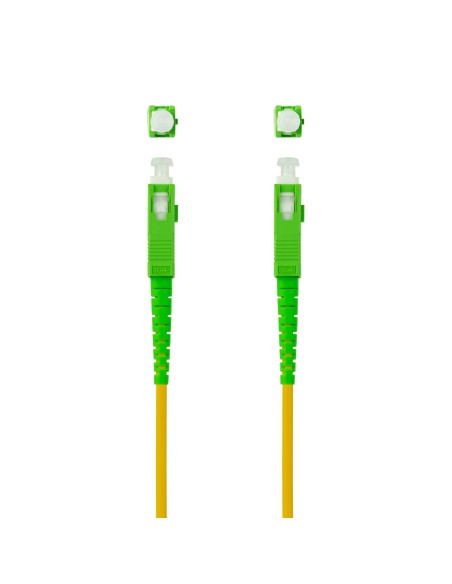 Nanocable Cable de Fibra Óptica SC APC a SC APC Monomodo Simplex LSZH, Amarillo, 1 m