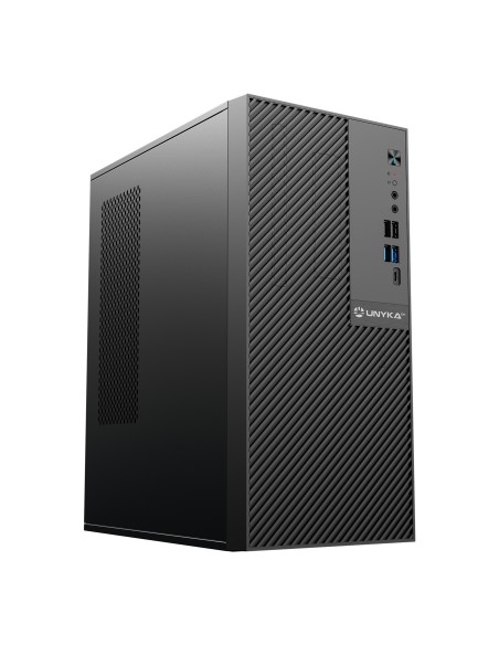 CAJA  MICRO-ATX SEMITORRE NUMEN 500 PRO 4USB 1TYPEC (SIN FUENTE) NEGRA 52115