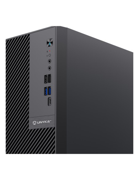 CAJA  MICRO-ATX SEMITORRE NUMEN 500 PRO 4USB 1TYPEC (SIN FUENTE) NEGRA 52115