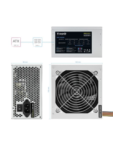 TooQ TQEP-500SSE 500W ATX Gris