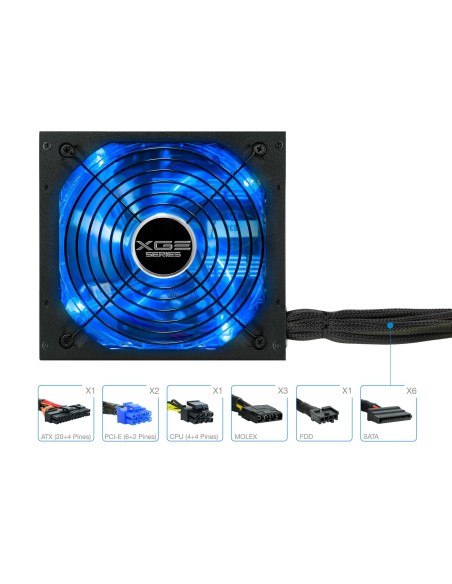 TooQ TQXGEII-800SAP 800W ATX 80 Plus Bronze Negra RGB