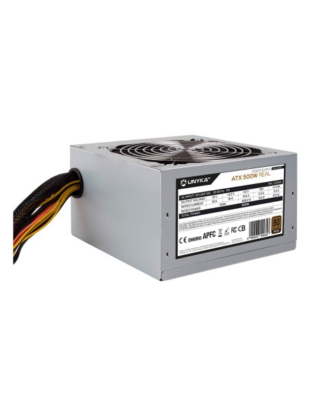 UNYKAch 500W 80 Plus Bronze ATX Gris