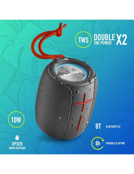 NGS Roller Nitro 1 Altavoz portátil estéreo Negro 10 W