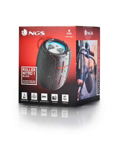 NGS Roller Nitro 1 Altavoz portátil estéreo Negro 10 W