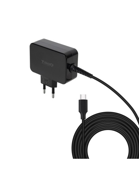 Tooq Cargador portatil GAN USB-C PD 65W Negro