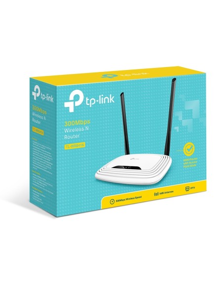 TP-LINK TL-WR841N router inalámbrico Ethernet rápido Banda única (2,4 GHz) Negro, Blanco