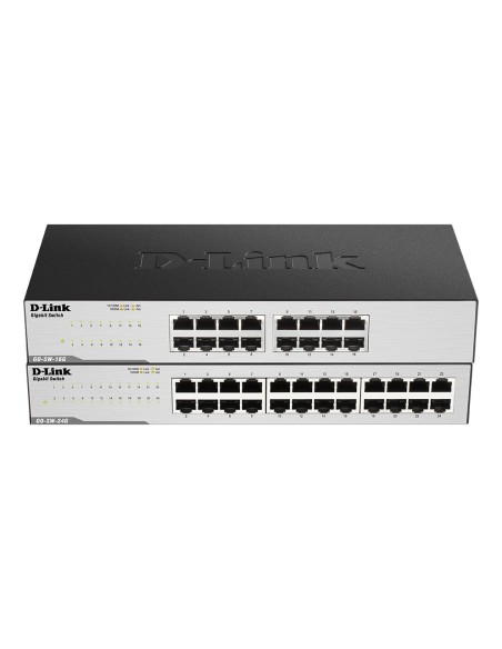 D-Link GO-SW-16G No administrado L2 Gigabit Ethernet (10 100 1000) 1U Negro