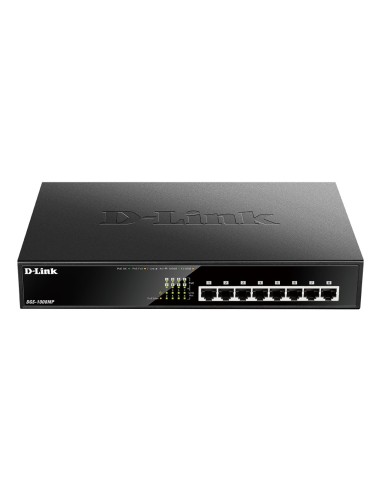 D-Link DGS-1008MP switch No administrado Gigabit Ethernet (10 100 1000) Energía sobre Ethernet (PoE) 1U Negro