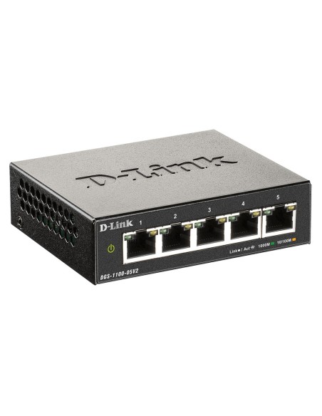 D-Link DGS-1100-05V2 switch Gestionado Gigabit Ethernet (10 100 1000) Negro