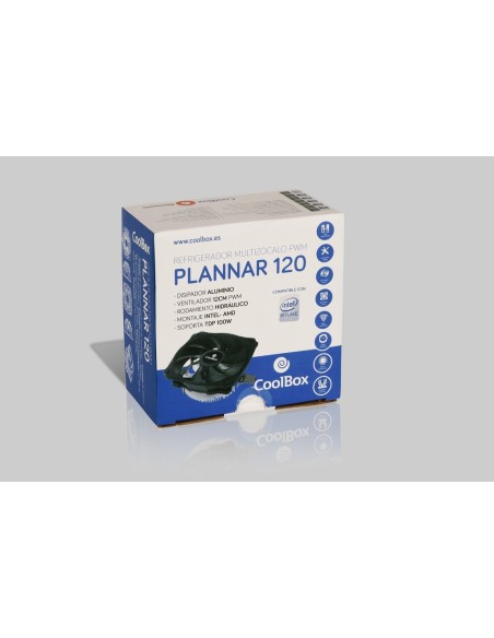 Disipador CoolBox Plannar 120 12 cm Negro