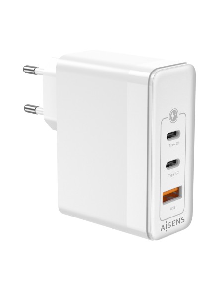 CARGADOR GAN AISENS 100W 2XUSB-C PD3.0 QC4.0 QC5.0 1XUSB-A QC3.0 BLANCO