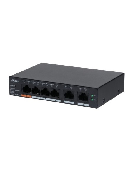 SWITCH IT DAHUA DH-CS4006-4GT-60 GIGABIT SWITCH WITH 4-PORT POE